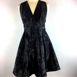 Topshop Twist Jacquard Floral Formal Dress